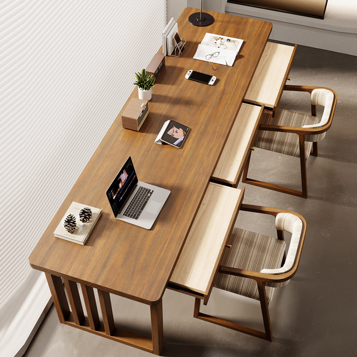 Lilac Garden Tools 3 Solid Wood Desk And Chair Set Office Set with